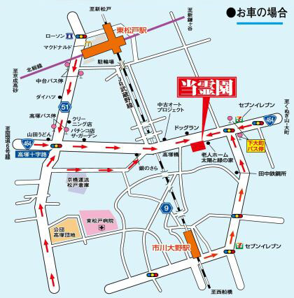 サニーパーク松戸への地図