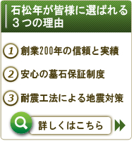 石松年が皆様に選ばれる3つの理由